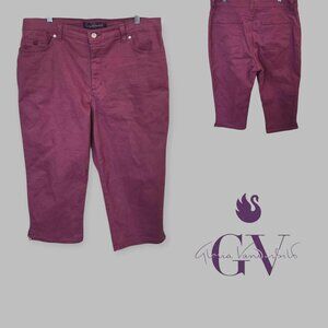 Gloria Vanderbilt Amanda  Capri Pants Cropped High Rise Womens Plus Size 16
